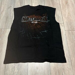 Vintage Harley Davidson Men’s Black Barbados Tank Top Size XL